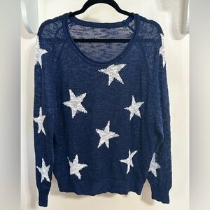 NEW Navy Star Pattern Sweater